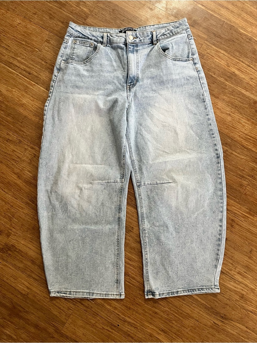 Blue Spice Mid Rise Barrel Leg Jeans, Sz 13 - Picture 5 of 7